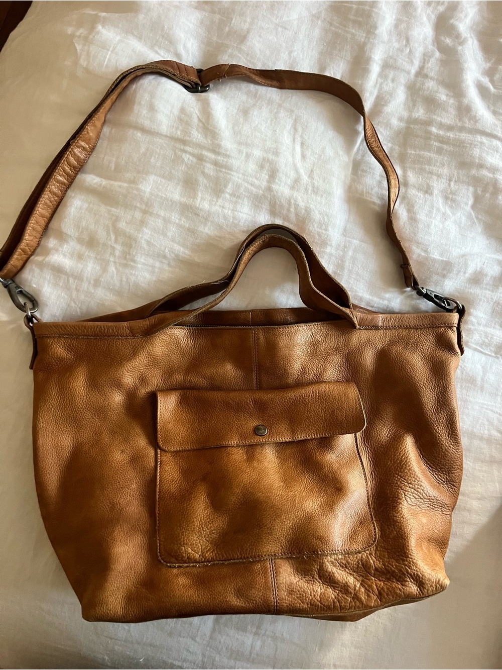 Latico Leathers Colin Tote/Crossbody Cognac